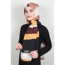 Cardion Medine Desenli Şal 1809-7 Bordo-Sarı