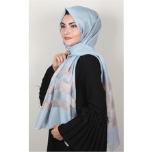 Eşarppark Exclusive Şal 3073-16 Gümüş - Pudra