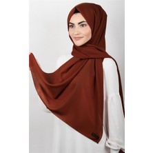 Eşarppark Şifon Şal Düz Renk 1293-42 Koyu Kiremit