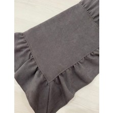 Kozalak Gri Fırfırlı Runner