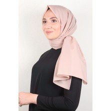 Piramit Şifon Şal Düz Renk 1293-95 Pudra