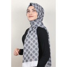 Eşarppark Gloria Soft Şal 2734-8 Dama Siyah-Beyaz