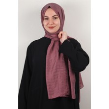 Eşarppark Ince Kareli Şal 2580-43 Gül Kurusu