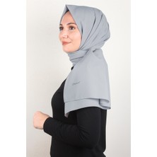 Piramit Şifon Şal Düz Renk 1293-103 Duman