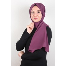 Piramit Şifon Şal Düz Renk 1293-106 Gül Kurusu