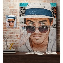 BK Kişiye Özel Erkek Graffiti Çizim Tasarımlı Kanvas Tablo (50 x 70 Cm.)