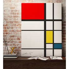 BK Kişiye Özel Mondrian Kanvas Tablo (50 x 70 Cm.) 7