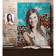 BK Kişiye Özel Kadın Graffiti Çizim Tasarımlı Kanvas Tablo (50 x 70 Cm.)