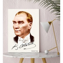 BK Kişiye Özel Atatürk Temalı 30X50 Kanvas Tablo -15