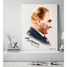 BK Kişiye Özel Atatürk Temalı 50X70  Kanvas Tablo -11