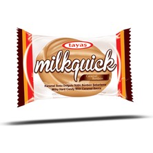 Tayaş Milkquick Karamel Sosu Dolgulu Sütlü Bonbon Sert Şeker 1 kg Poşet