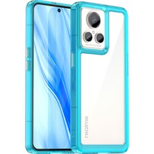 Laimtop Realme Gt2 Explorer Master Için Şeffaf Pc Arka Tpu Tampon Telefon Kılıfı - Turkuvaz (Yurt Dışından)