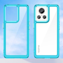 Laimtop Realme Gt2 Explorer Master Için Şeffaf Pc Arka Tpu Tampon Telefon Kılıfı - Turkuvaz (Yurt Dışından)