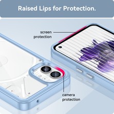 Laimtop Nothing Phone 1 Için Şeffaf Pc Arka Tpu Tampon Telefon Kılıfı - Mavi (Yurt Dışından)