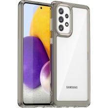 Laimtop Samsung Galaxy A73 5g Için Şeffaf Pc Arka Tpu Tampon Telefon Kılıfı - Gri (Yurt Dışından)