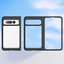 Laimtop Google Pixel Fold Için Şeffaf Pc Arka Tpu Tampon Telefon Kılıfı - Siyah (Yurt Dışından)