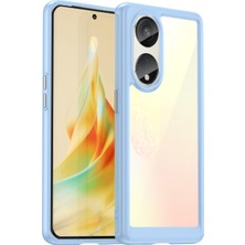 Laimtop Oppo Reno8 T 5g Için Şeffaf Pc Arka Tpu Tampon Telefon Kılıfı - Mavi (Yurt Dışından)