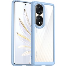 Laimtop Honor 70 Pro Için Şeffaf Pc Arka Tpu Tampon Telefon Kılıfı - Mavi (Yurt Dışından)