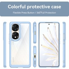 Laimtop Honor 70 Pro Için Şeffaf Pc Arka Tpu Tampon Telefon Kılıfı - Mavi (Yurt Dışından)