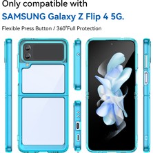 Laimtop Samsung Galaxy Z Flip3 5g Için Şeffaf Pc Arka Tpu Tampon Telefon Kılıfı - Turkuvaz (Yurt Dışından)