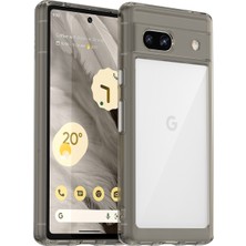 Laimtop Google Pixel 7A Için Şeffaf Pc Arka Tpu Tampon Telefon Kılıfı - Gri (Yurt Dışından)