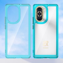 Laimtop Huawei Nova 10 Pro Için Şeffaf Pc Arka Tpu Tampon Telefon Kılıfı - Turkuvaz (Yurt Dışından)