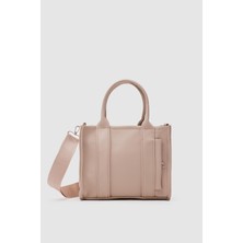 Shule Bags Suni Deri Kadın Tote Bag Miles Bej