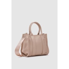 Shule Bags Suni Deri Kadın Tote Bag Miles Bej