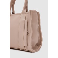 Shule Bags Suni Deri Kadın Tote Bag Miles Bej