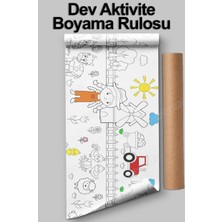 Melolisa Çiftlik Temalı Dev Boy Boyama Kağıdı - Farm Kids Coloring Roll - Jumbo Painting Paper Roll For Kids