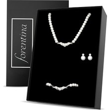 Forentina Inci Melek Kolye Küpe Bileklik Hediye Takı Seti PS3375