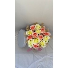 Zb Flowers İsteme çiçeği Beyaz Silindir Kutuda Kız İsteme Çiçeği Gül Söz Çiçeği Nişan Çiçeği,sevgiliyehediye