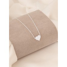 Dkmn Silver Içi Dolu Kalp Kolye