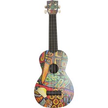 Hawiian XU21BIRD Soprano Ukulele Kuş Desenli Kapak ile Profesyonel Kullanım İçin