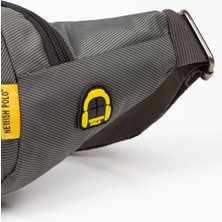 Tuldar Unisex Gri Kumaş Usb Kulaklık Çıkışlı Crossbody Çapraz Omuz Göğüs Ve Bel Çantası tul360