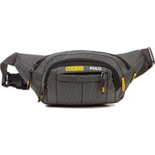 Tuldar Unisex Gri Kumaş Usb Kulaklık Çıkışlı Crossbody Çapraz Omuz Göğüs Ve Bel Çantası tul360