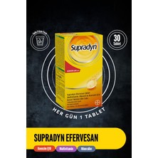 Supradyn 30 Efervesan Tablet | Koenzim Q10, Multivitamin ve Mineral İçeren Takviye Edici Gıda