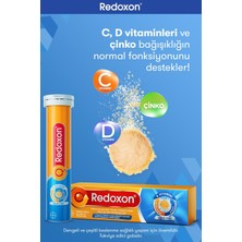 Redoxon Üçlü Etki 15 Efervesan Tablet I 1000 mg C Vitamini, D Vitamini ve Çinko İçeren Takviye Edici Gıda