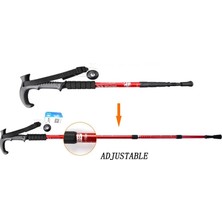 Chaoduo Shop Sarı Düz ​​el Stili Anti Şok Trekking Pole Ultralight Bastonlar Ayarlanabilir Yürüyüş Bastonları Nordic Yürüyüş Sopaları Için Teleskopik Koltuk Değneği (Yurt Dışından)