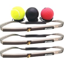 Chaoduo Shop Tenis Sarı Stil Boks Refleks Hız Yumruk Topu Çeviklik Için Boks Lastik Topları Ter Bandı ile Reaksiyon Eğitimi Fitness Ekipmanları Aksesuarları (Yurt Dışından)