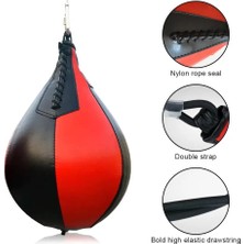 Chaoduo Shop Kırmızı Stil Li Tasarım Pu Deri Boks Topu Armut Boks Torbası Refleks Hız Topları Fitness Eğitimi Çift Uçlu Boks Hız Topu (Yurt Dışından)