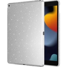 Case 4u Apple iPad Pro 10.5 (7.nesil) Glittered Glossy Look Tablet Koton Kılıf Gümüş