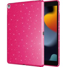 Case 4u Apple iPad Pro 10.5 (7.nesil) Glittered Glossy Look Tablet Koton Kılıf Koyu Pembe