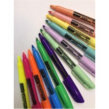 Kraf Fosforlu Kalem Tipi 6 Pastel+6 Parlak Ren