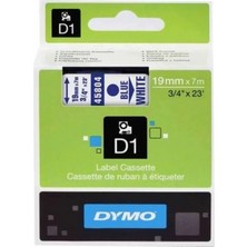 Dymo D1 45804 Yedek Şerit 19MMX7M Beyaz-Mavi