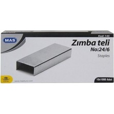 Mas Zımba Teli No: 24/6 Beyaz 10'lu Paket 1000 Adet Sarf Malzemeleri İçin Uygun (145)