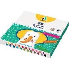 Adel 24 Renk Pastel Boya 74 mm Uzunlukta Canlı Renkler ile Rahat Kullanım Sunar