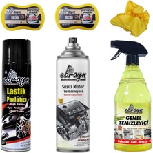 Ebrayn Oto Lastik Parlatıcı-Motor Temizleyici-Ebrayn 6PARÇA