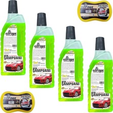 Ebrayn Oto Yıkama Seti 4 Adet 1 Litre Oto Şampuanı + 2 Adet Oto Yıkama Süngeri