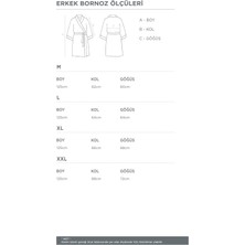 Ecocotton Pure Cotton Erkek Bornoz %100 Organik Pamuk Nakışlı Bej
